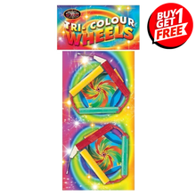 Tri-Colour Rainbow Wheels (Pack of 2) - BUY 1 GET 1 FREE