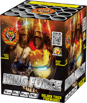 FULL CASE OF KING FORCE 16shot 30mm 1.3G CAKE BULK BUY (12 x £12.00 each including VAT) - IN STORE ONLY