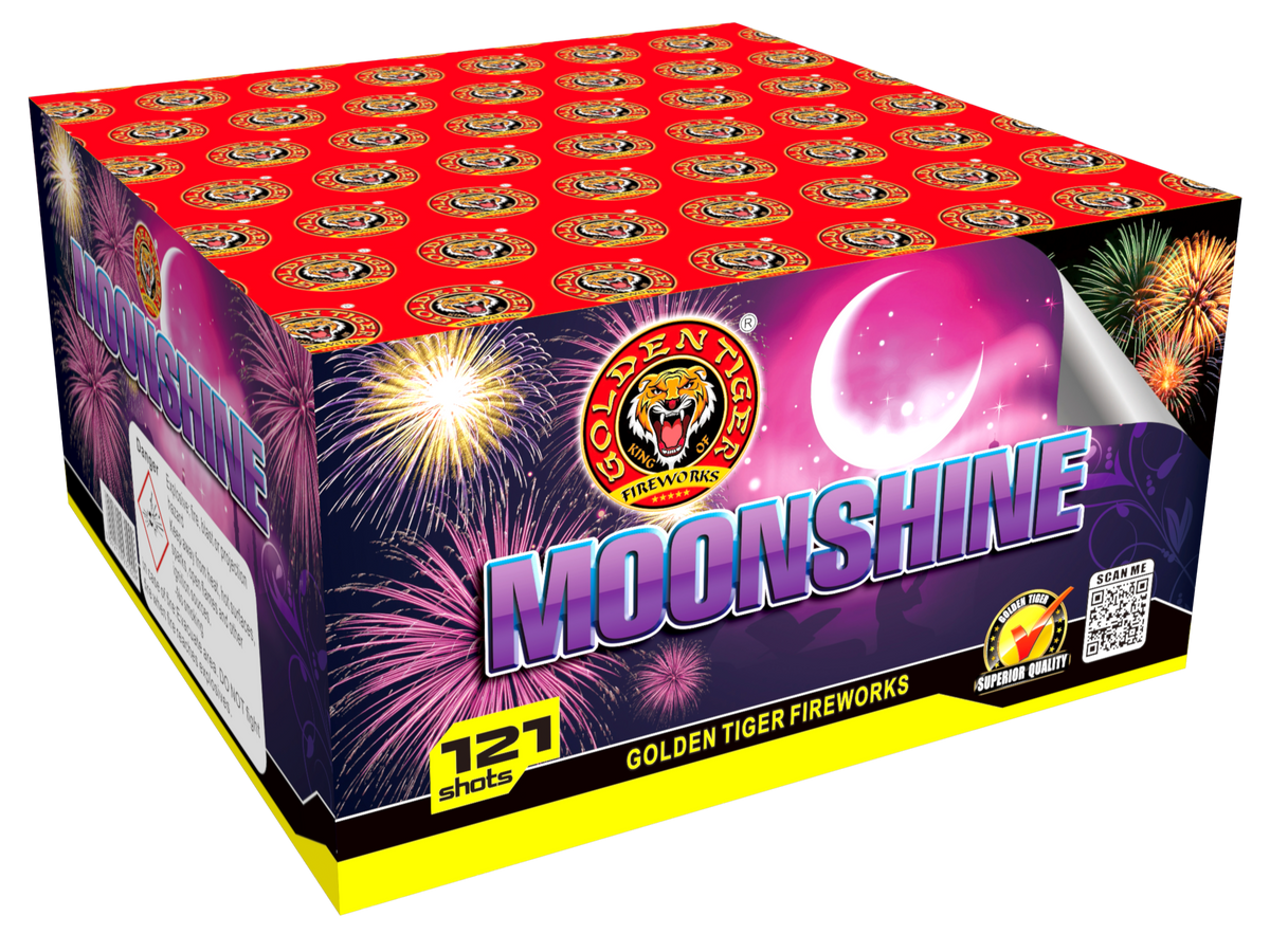 Moonshine - 121 shot 1.3G barrage | Golden Tiger Fireworks UK