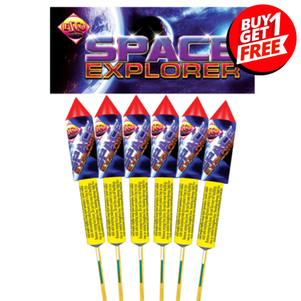 Space Explorer Rockets (Pack of 6) - BUY 1 GET 1 FREE
