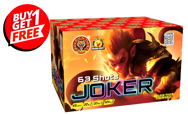 JOKER - 63 shot 1.3G LOUD Barrage - BUY 1 GET 1 FREE