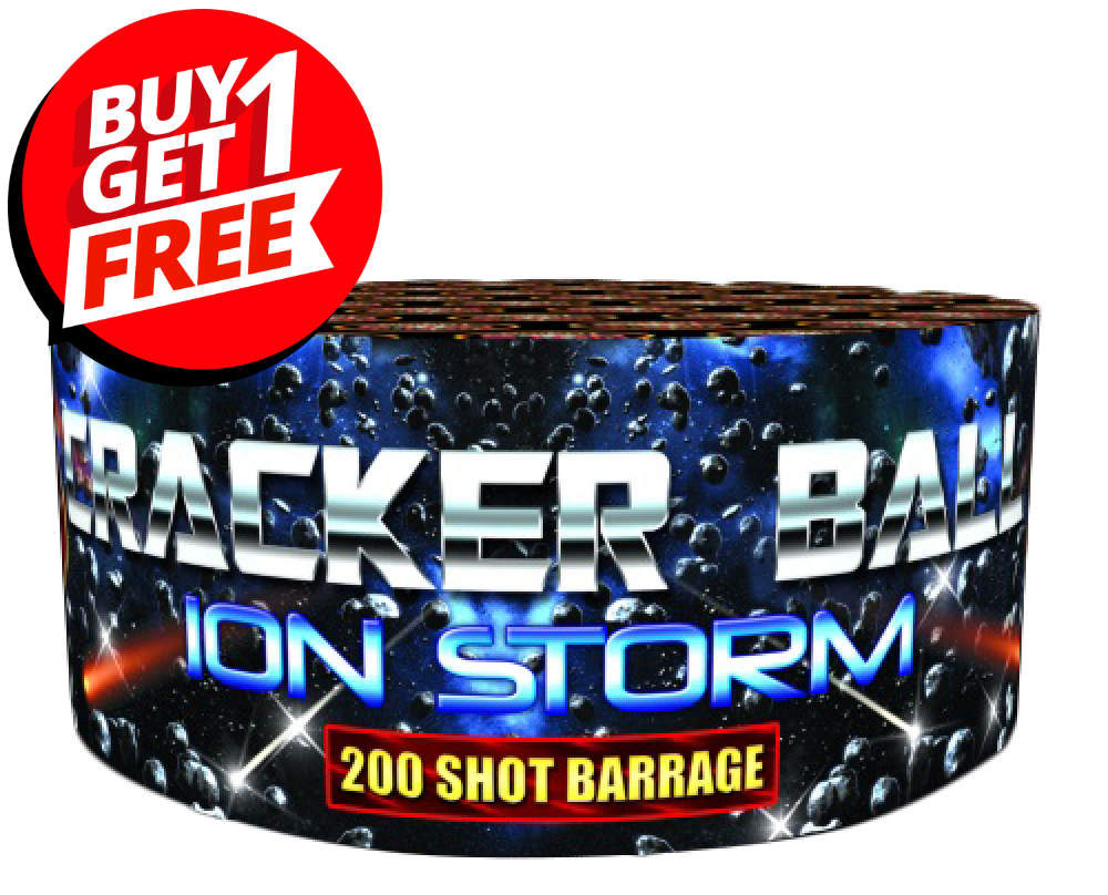 Crackerball Ion Storm (200 shot barrage) - BUY 1 GET 1 FREE