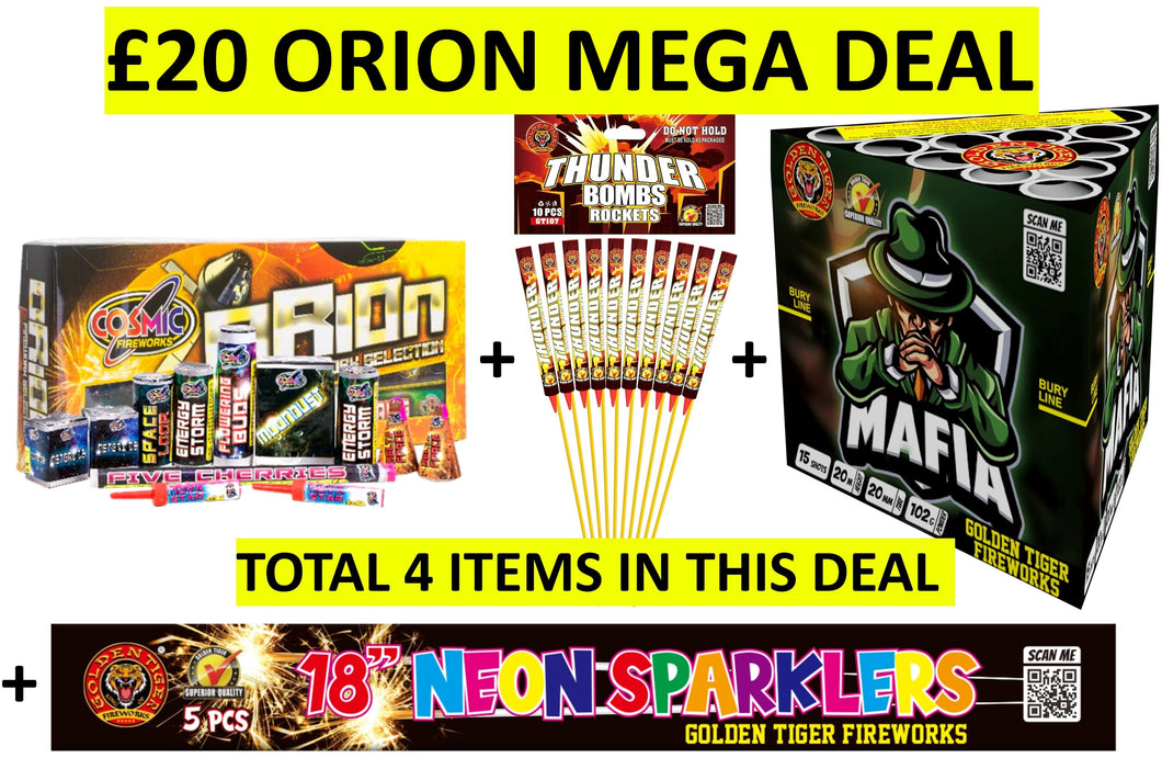 £20 ORION MEGA DEAL (PRICE FOR ONE DEAL ONLY) - IN STORE ONLY