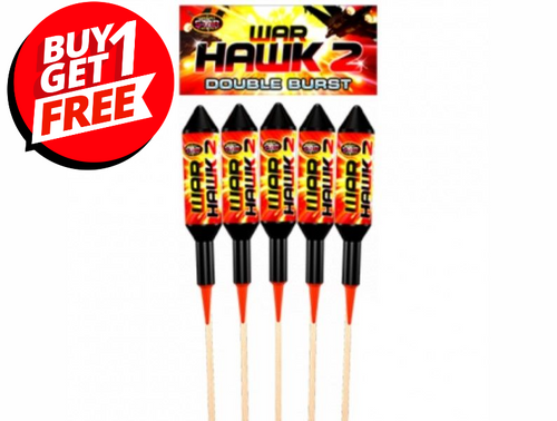 War Hawk 2 Rockets Double Burst (Pack of 5) - BUY 1 GET 1 FREE