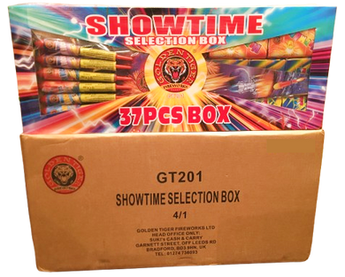 WHOLESALE - FULL CASE OF SHOWTIME LARGE 37pieces SELECTION BOXES BULK BUY (4 x £28.00 each including VAT) - IN STORE ONLY