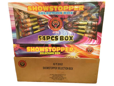 WHOLESALE - FULL CASE OF SHOWSTOPPER EXTRA LARGE 54pieces SELECTION BOXES BULK BUY (2 x £65.00 each including VAT) - IN STORE ONLY