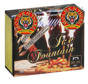 Box of 36 x Good Quality 9.5cm Indoor Silver Ice Fountains 30seconds burn time (36 x 35p each incl. VAT)