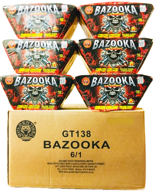 WHOLESALE - FULL CASE OF BAZOOKA 49shot 1.3G FAN CAKES BULK BUY (6 x £18.00 each including VAT) - IN STORE ONLY