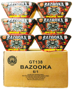 WHOLESALE - FULL CASE OF BAZOOKA 49shot 1.3G FAN CAKES BULK BUY (6 x £18.00 each including VAT) - IN STORE ONLY