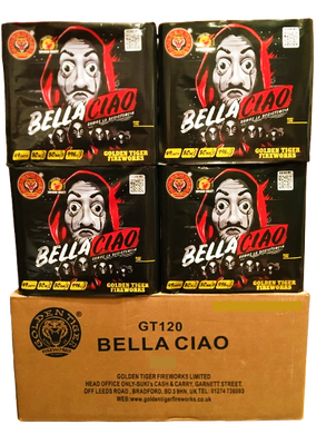 WHOLESALE - FULL CASE OF BELLA CIAO 49shot 30mm 1.3G CAKE BULK BUY (4 x £35.00 each including VAT) - IN STORE ONLY