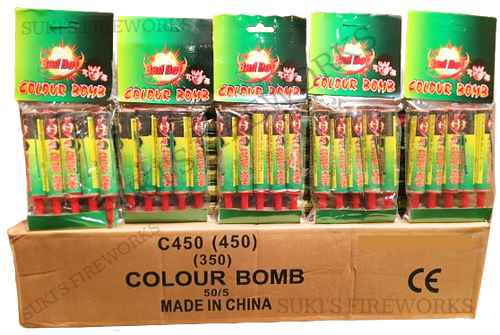 WHOLESALE - FULL CASE OF COLOUR BOMBS 5pk BULK BUY (50 packs x £1.50 each pack including VAT) - IN STORE ONLY