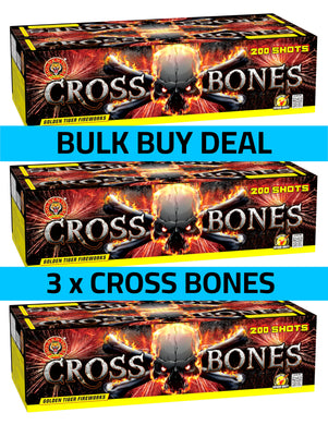 WHOLESALE - 3 x CROSS BONES 200shots 1.3G COMPOUND CAKE BULK BUY (3 x £130 each including VAT) - IN STORE ONLY