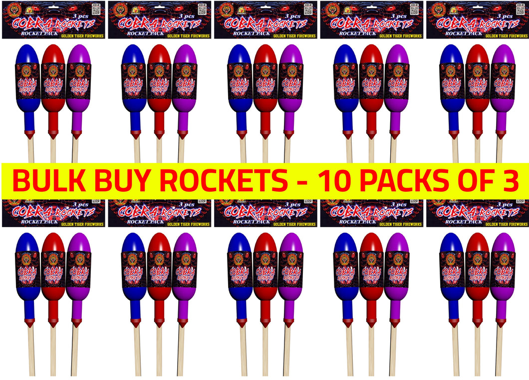 *NEW LOW PRICE* WHOLESALE - FULL CASE OF COBRA 1.3G ROCKETS BULK BUY (10 PACKS x £20.00 each including VAT) - IN STORE ONLY
