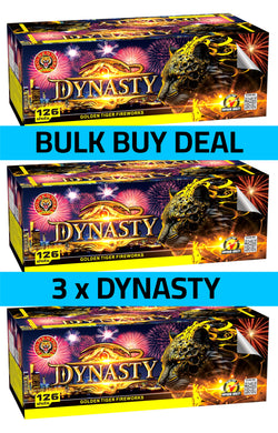 WHOLESALE - 3 x DYNASTY 126shots 1.3G COMPOUND CAKE BULK BUY (3 x £115 each including VAT) - IN STORE ONLY