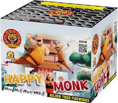 FULL CASE OF HAPPY MONK 64shot 1.3G CAKE BULK BUY (6 x £18.00 each including VAT) - IN STORE ONLY
