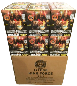 WHOLESALE - FULL CASE OF KING FORCE 16shot 30mm 1.3G CAKE BULK BUY (12 x £12.00 each including VAT) - IN STORE ONLY