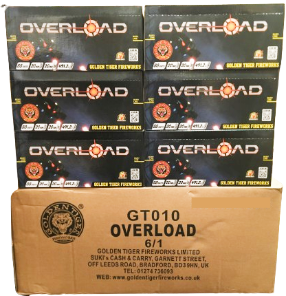 WHOLESALE - FULL CASE OF OVERLOAD 88shot 1.3G CAKE BULK BUY (6 x £22.50 each including VAT) - IN STORE ONLY