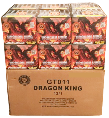 WHOLESALE - FULL CASE OF DRAGON KING 36shot 1.3G CAKE BULK BUY (12 x £11.00 each including VAT) - IN STORE ONLY