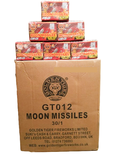 WHOLESALE - FULL CASE OF MOON MISSILES 100shot CAKE BULK BUY (30 x £3.00 each including VAT) - IN STORE ONLY