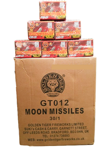 WHOLESALE - FULL CASE OF MOON MISSILES 100shot CAKE BULK BUY (30 x £3.00 each including VAT) - IN STORE ONLY