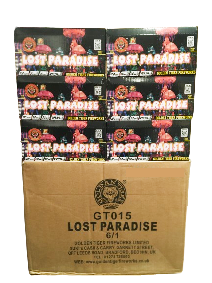 WHOLESALE - FULL CASE OF LOST PARADISE 100shot 1.3G CAKE BULK BUY (6 x £25.00 each including VAT) - IN STORE ONLY