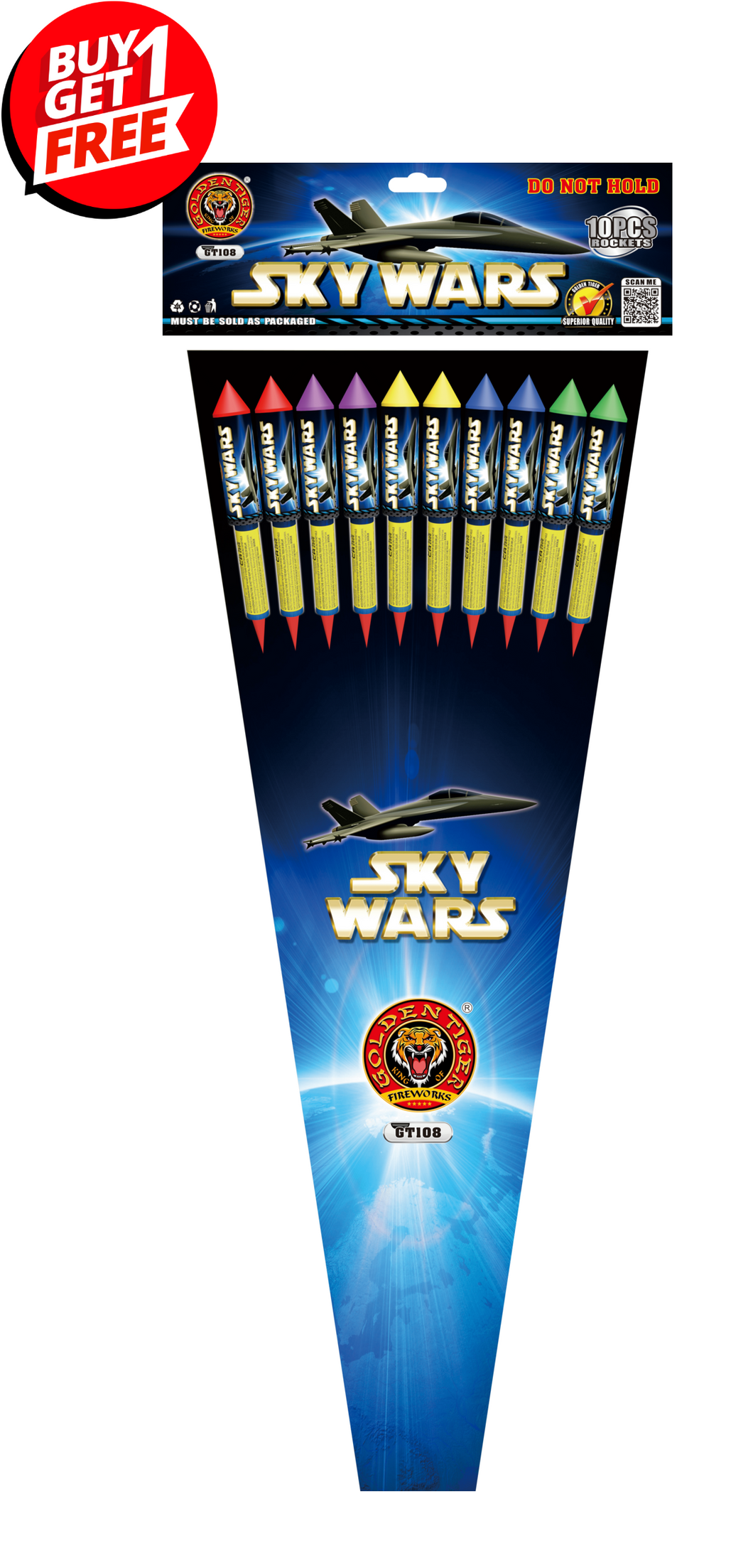 SKY WARS 1.3G Rockets (Pack of 10) - BUY 1 GET 1 FREE