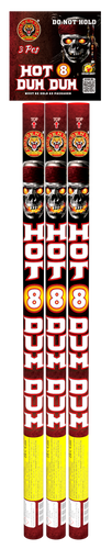 HOT 8 DUM DUM 30mm 1.3G LONG Roman Candles (Price for 1 Pack of 3)