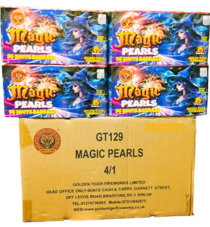 WHOLESALE - FULL CASE OF MAGIC PEARLS 96shot 1.3G CAKE BULK BUY (4 x £35.00 each including VAT) - IN STORE ONLY