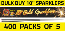 WHOLESALE - FULL CASE OF GOLD 10" SPARKLERS BULK BUY (400 packs x £0.25 each including VAT) - IN STORE ONLY