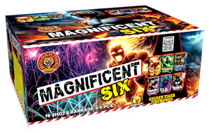 WHOLESALE - FULL CASE OF MAGNIFICENT SIX 1.3G BARRAGE BOXES BULK BUY (4 boxes x £35.00 each including VAT) - IN STORE ONLY