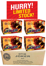 Fireworks boxes with 'Hurry! Limited Stock!' sign on a white background