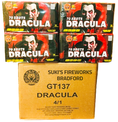 WHOLESALE - FULL CASE OF DRACULA 70shot 1.3G CAKE BULK BUY (4 x £21.00 each including VAT) - IN STORE ONLY