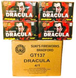 WHOLESALE - FULL CASE OF DRACULA 70shot 1.3G CAKE BULK BUY (4 x £21.00 each including VAT) - IN STORE ONLY