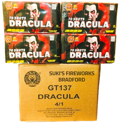 WHOLESALE - FULL CASE OF DRACULA 70shot 1.3G CAKE BULK BUY (4 x £21.00 each including VAT) - IN STORE ONLY
