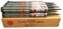 WHOLESALE - FULL CASE OF GATLING 300 SHOT ROMAN CANDLES BULK BUY (8 x £13.00 each including VAT) - IN STORE ONLY