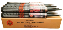 WHOLESALE - FULL CASE OF GATLING EXTREME 450 SHOT ROMAN CANDLES BULK BUY (8 x £18.00 each including VAT) - IN STORE ONLY