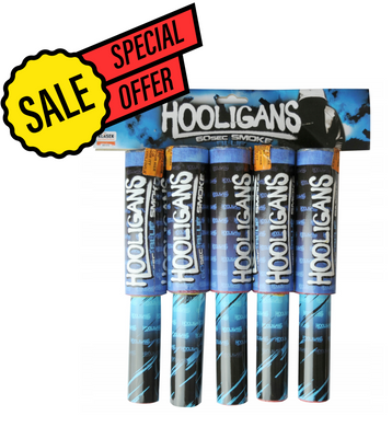 SPECIAL OFFER - Pack of 5 x BLUE (FUSED NOT RING PULL) Smoke Grenades (60 seconds)