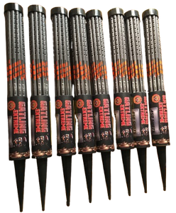 WHOLESALE - FULL CASE OF GATLING EXTREME 450 SHOT ROMAN CANDLES BULK BUY (8 x £18.00 each including VAT) - IN STORE ONLY