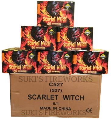 WHOLESALE - FULL CASE OF SCARLET WITCH 60shot 1.4G CAKE BULK BUY (6 x £18.00 each including VAT) - IN STORE ONLY