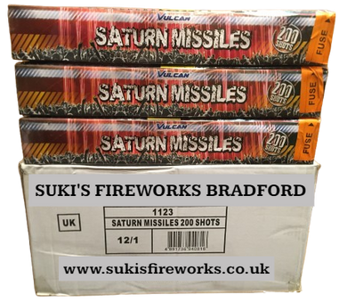 WHOLESALE - FULL CASE OF SATURN MISSILES 200shot BULK BUY (12 x £8.00 each including VAT) - IN STORE ONLY