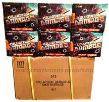 WHOLESALE - FULL CASE OF COLLATERAL DAMAGE 42shot 1.3G CAKE BULK BUY (6 x £25.00 each including VAT) - IN STORE ONLY