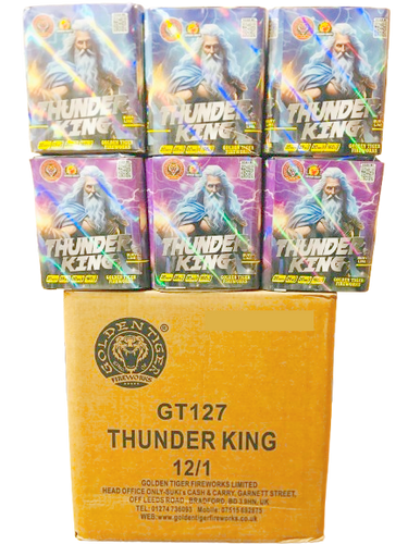 WHOLESALE - FULL CASE OF THUNDER KING 20shot 1.3G CAKE BULK BUY (12 x £6.00 each including VAT) - IN STORE ONLY