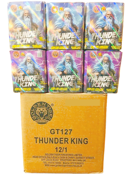 WHOLESALE - FULL CASE OF THUNDER KING 20shot 1.3G CAKE BULK BUY (12 x £6.00 each including VAT) - IN STORE ONLY