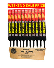 *SALE WEEKEND PRICE 13th/14th SEPTEMBER* WHOLESALE - FULL CASE OF OUTLAW 180shot GATLING ROMAN CANDLES BULK BUY (24 x £2.50 each including VAT) - IN STORE ONLY