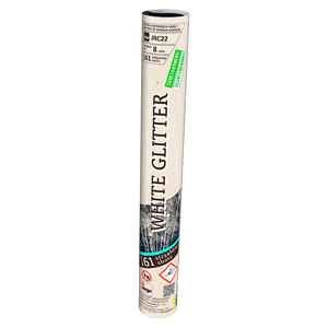 White Glitter - 161 shots Low Noise Roman Candle (1 piece ONLY)