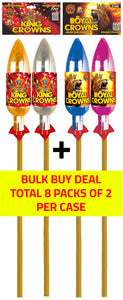 WHOLESALE - FULL MIXED CASE OF ROYAL CROWNS AND KING CROWNS 1.3G ROCKETS BULK BUY (8 PACKS x £15.00 each including VAT) - IN STORE ONLY
