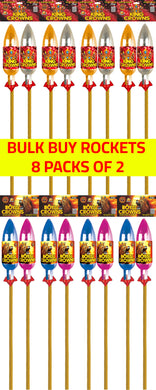 WHOLESALE - FULL MIXED CASE OF ROYAL CROWNS AND KING CROWNS 1.3G ROCKETS BULK BUY (8 PACKS x £15.00 each including VAT) - IN STORE ONLY