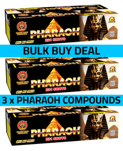 WHOLESALE - 3 x PHARAOH 221shots 1.3G COMPOUND CAKE BULK BUY (3 x £180 each including VAT) - IN STORE ONLY