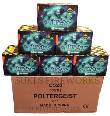 WHOLESALE - FULL CASE OF POLTERGEIST 63shot 1.4G CAKE BULK BUY (6 x £22.50 each including VAT) - IN STORE ONLY