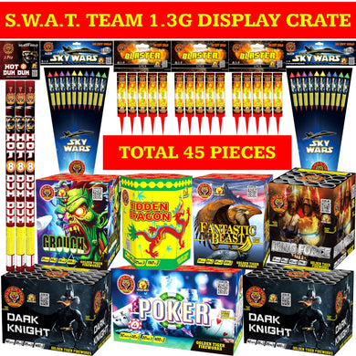 SWAT TEAM CRATE 1.3G PACKAGE (45 Individual Fireworks) - IN STORE ONLY